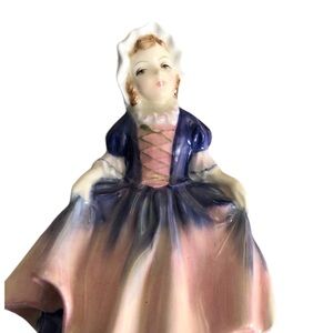 Royal Doulton Pink Blue Maid Figurine. Dinky Do